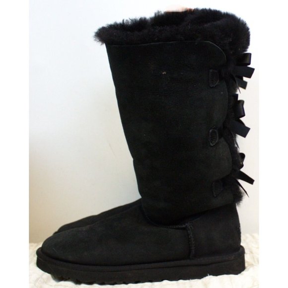UGG Bailey Bow II 2 Winter Woman Size 9 Lace Up Slip on Knee High Tall 1007308 - Picture 3 of 13